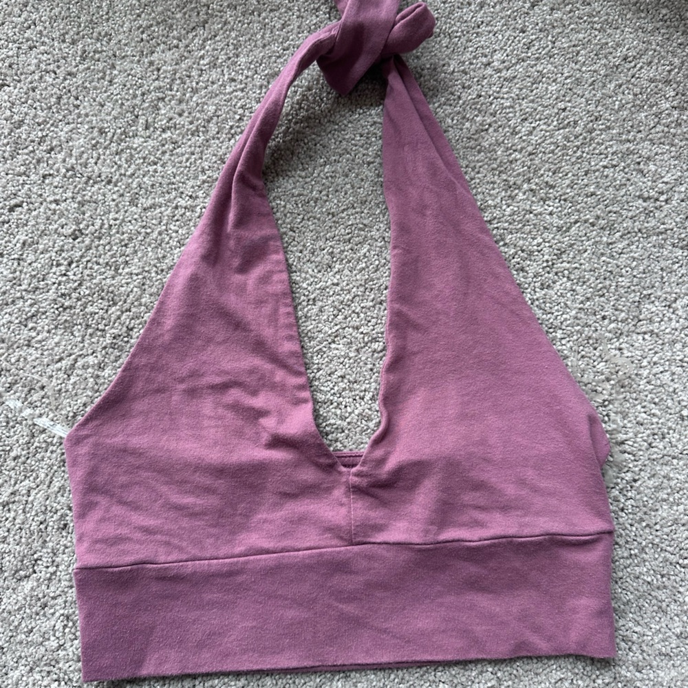 Aeropostale cropped Mauve halter top